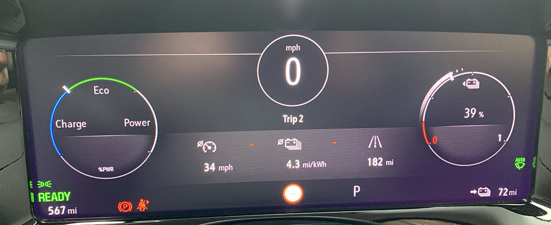 My dash at the end of the trip
